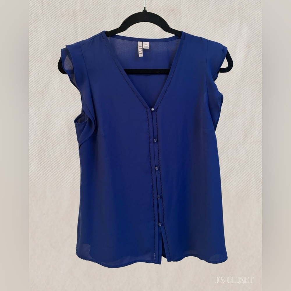 H&M Royal Blue Button-Down Blouse